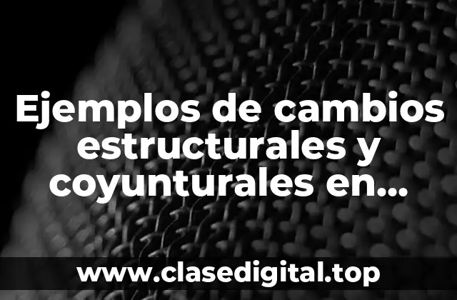 Ejemplos de cambios estructurales y coyunturales en Alemania y Significado