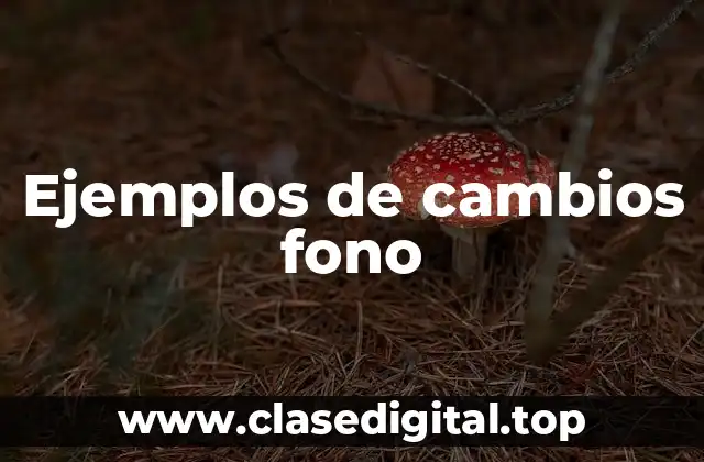 Ejemplos de cambios fono