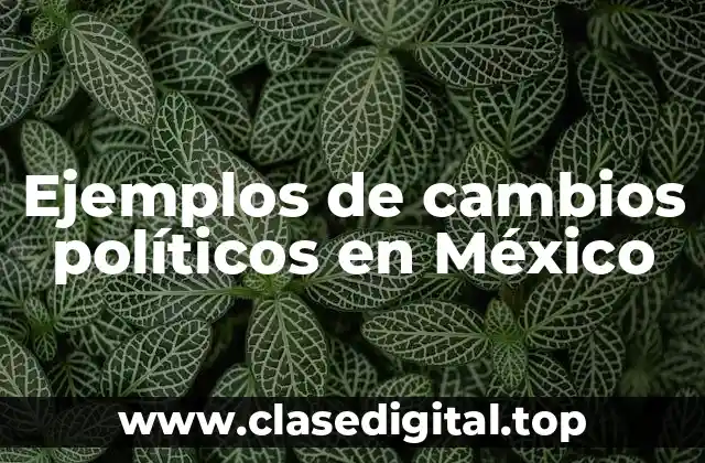 Ejemplos de cambios políticos en México