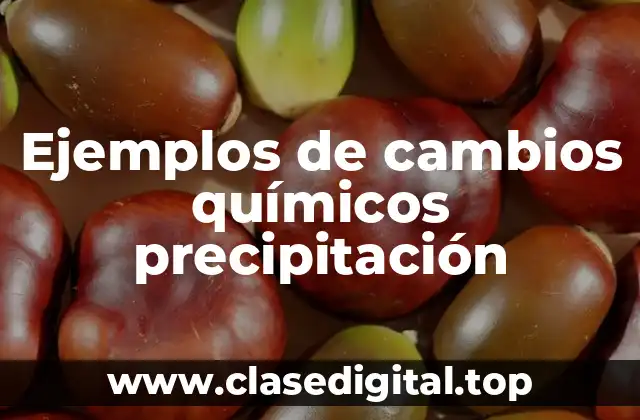 Ejemplos de cambios químicos precipitación