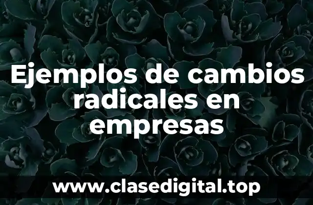 Ejemplos de cambios radicales en empresas