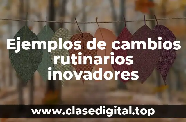 Ejemplos de cambios rutinarios inovadores