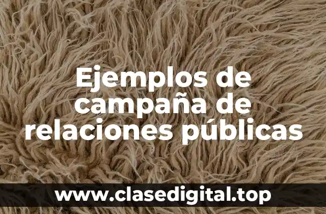 Ejemplos de campaña de relaciones públicas