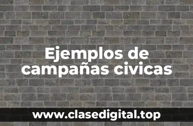 Ejemplos de campañas civicas