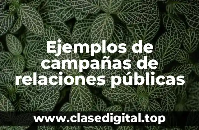 Ejemplos de campañas de relaciones públicas