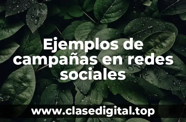 Ejemplos de campañas en redes sociales