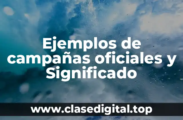 Ejemplos de campañas oficiales