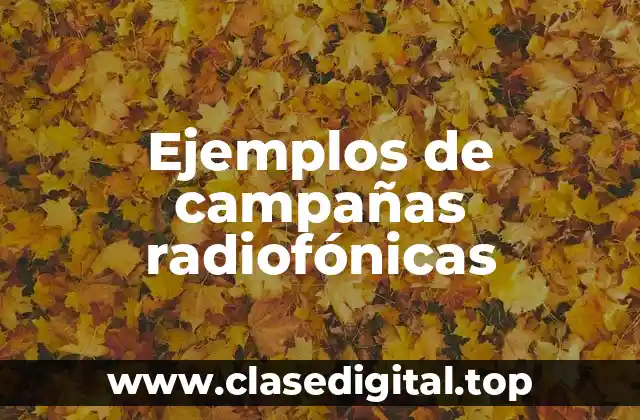 Ejemplos de campañas radiofónicas