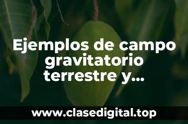 Ejemplos de campo gravitatorio terrestre