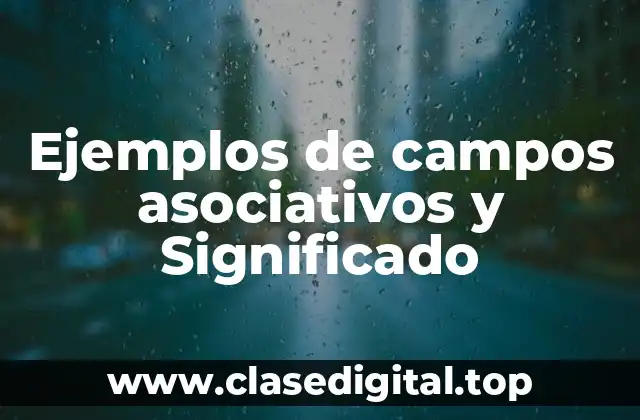 Ejemplos de campos asociativos
