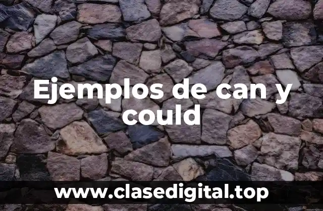 Ejemplos de can y could