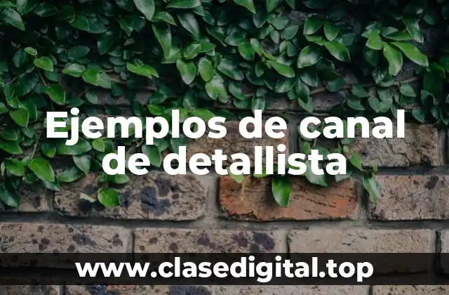 Ejemplos de canal de detallista