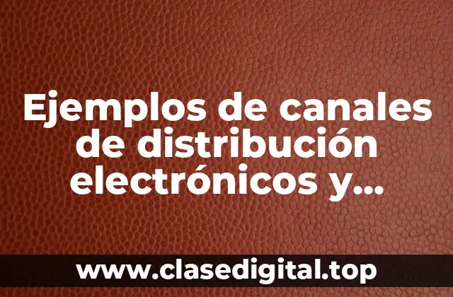 Ejemplos de canales de distribución electrónicos y Significado