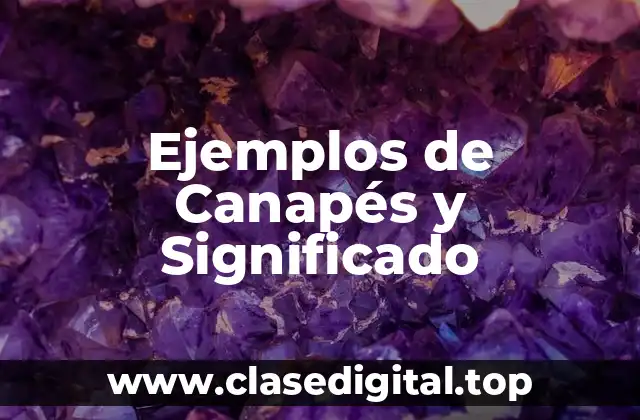 Ejemplos de Canapés y Significado