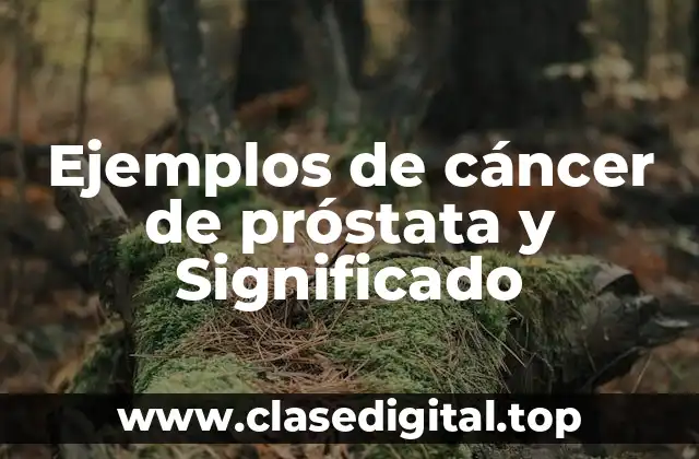 Ejemplos de cáncer de próstata y Significado