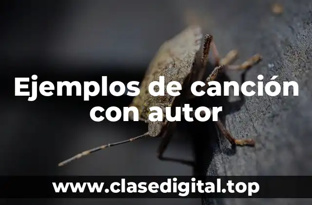Ejemplos de canción con autor