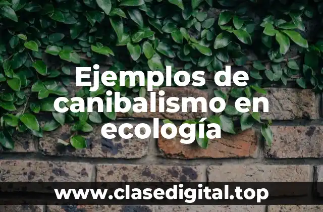 Ejemplos de canibalismo en ecología