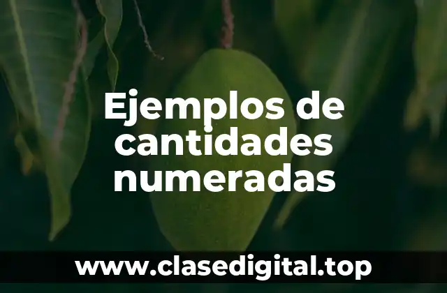 Ejemplos de cantidades numeradas