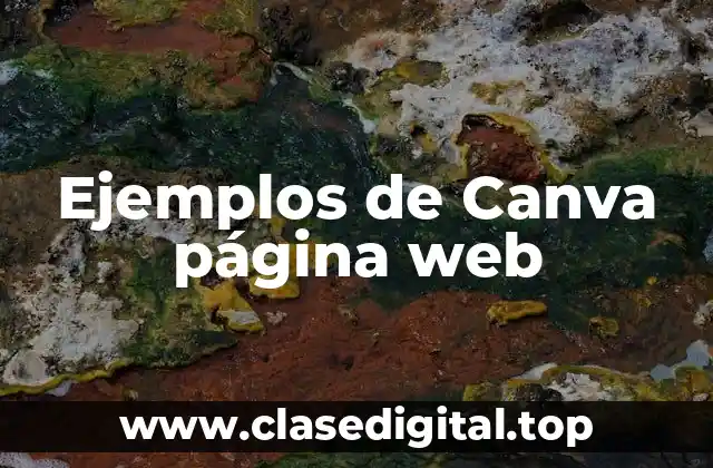 Ejemplos de Canva página web