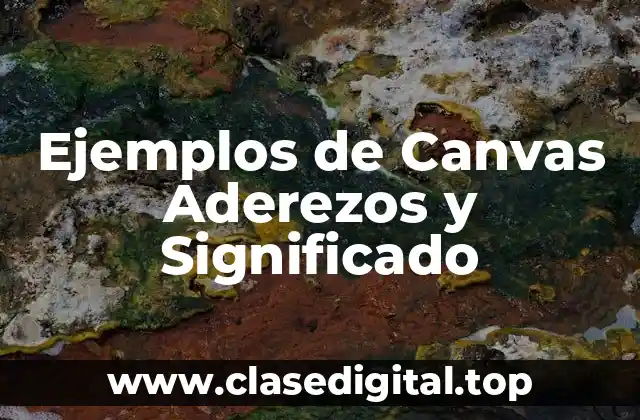 Ejemplos de Canvas Aderezos y Significado