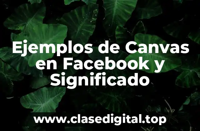 Ejemplos de Canvas en Facebook y Significado