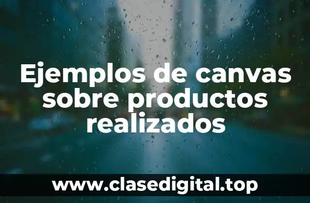 Ejemplos de canvas sobre productos realizados