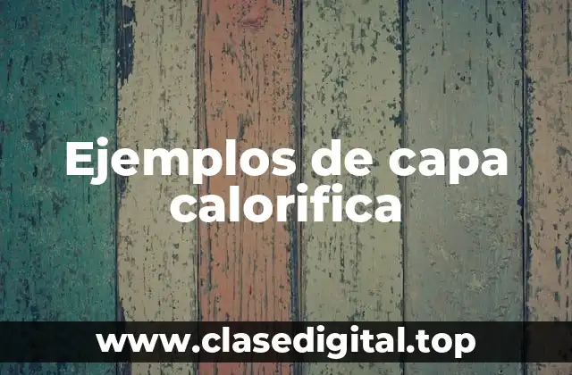 Ejemplos de capa calorifica