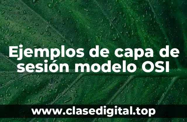 Ejemplos de capa de sesión modelo OSI