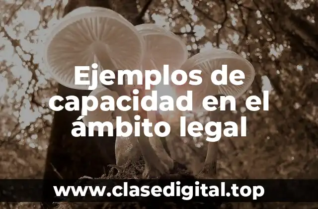 Ejemplos de capacidad en el ámbito legal