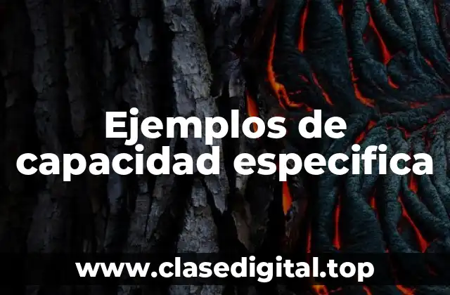 Ejemplos de capacidad especifica