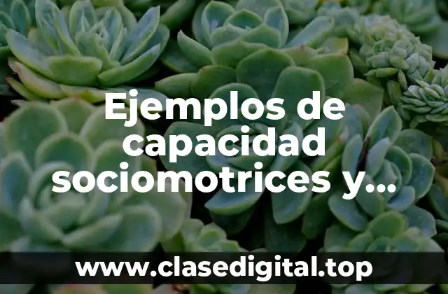 Ejemplos de capacidad sociomotrices y Significado