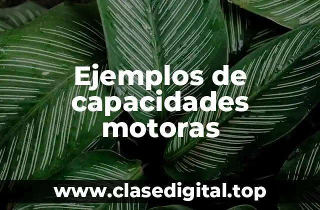 Ejemplos de capacidades motoras