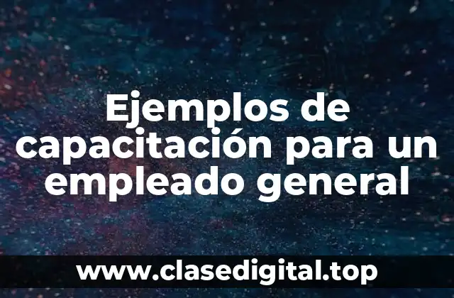 Ejemplos de capacitación para un empleado general