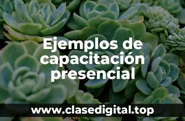 Ejemplos de capacitación presencial