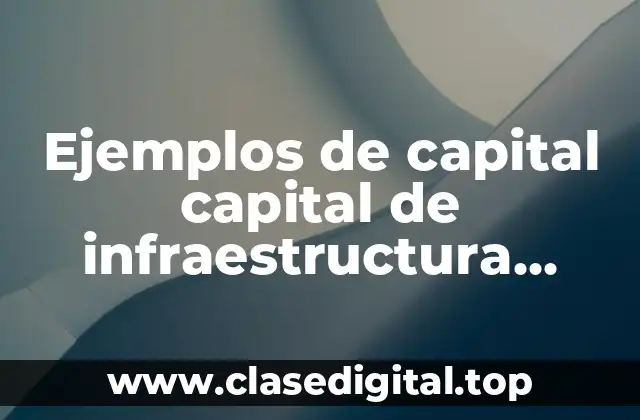 Ejemplos de capital capital de infraestructura social del gobierno