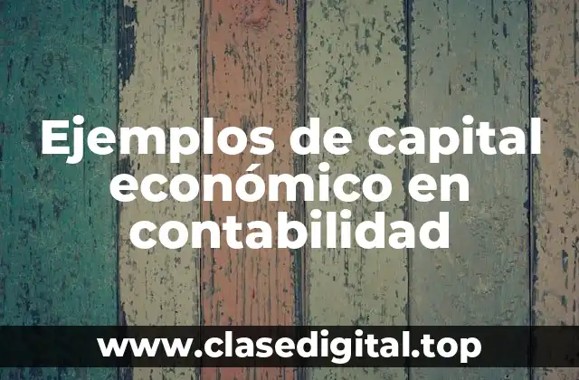 Ejemplos de capital económico en contabilidad