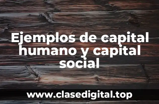 Ejemplos de capital humano