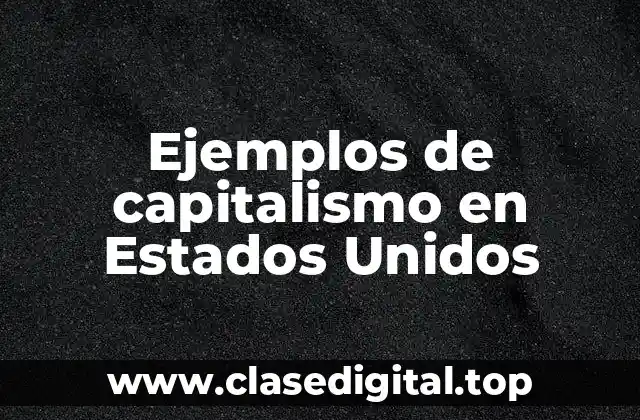 Ejemplos de capitalismo en Estados Unidos