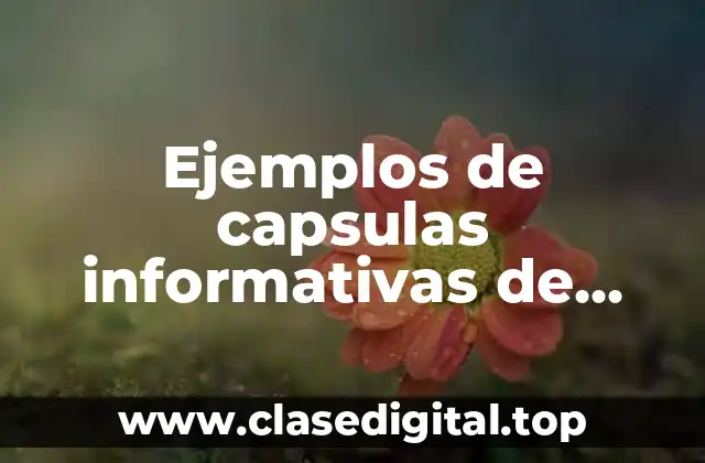 Ejemplos de capsulas informativas de radio