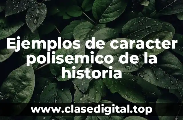 Ejemplos de caracter polisemico de la historia