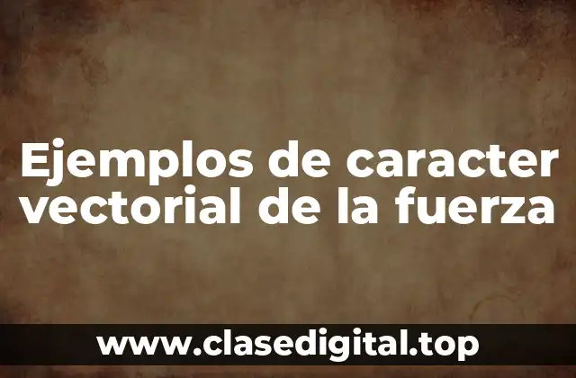 Ejemplos de caracter vectorial de la fuerza