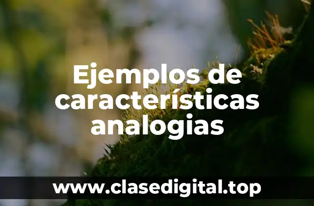 Ejemplos de características analogias