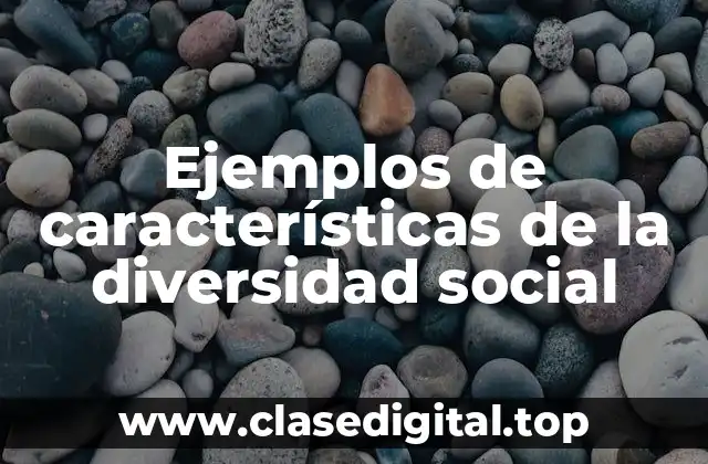 Ejemplos de características de la diversidad social