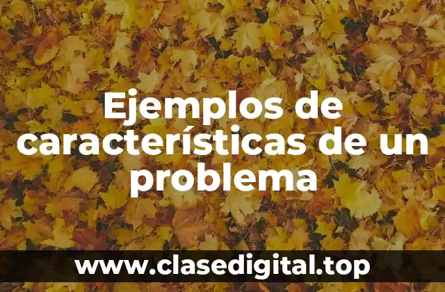 Ejemplos de características de un problema