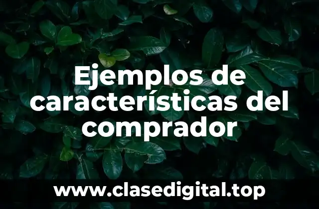 Ejemplos de características del comprador