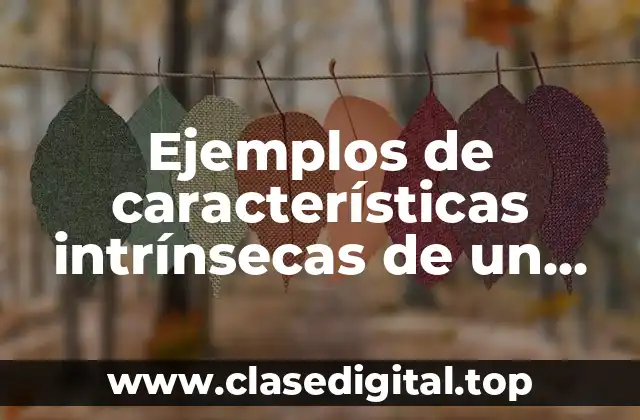 Ejemplos de características intrínsecas de un producto y Significado