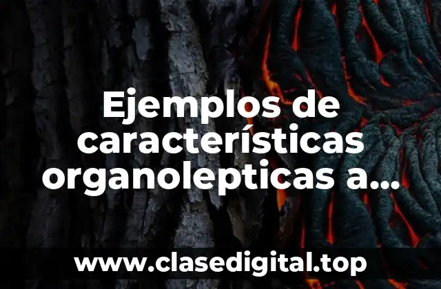 Ejemplos de características organolepticas a sabor