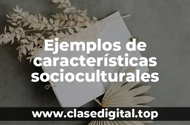 Ejemplos de características socioculturales