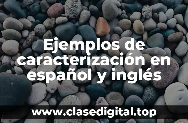 Ejemplos de caracterización