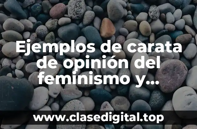 Ejemplos de carata de opinión del feminismo